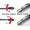 CABLEXPERT DOUBLE-SIDED MICRO-USB TO USB 2,0 AM CABLE 1,8M BLACK