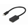 CABLEXPERT USB TYPE-C TO DISPLAYPORT ADAPTER CABLE 4K 15CM BLACK RETAIL PACK