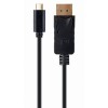 CABLEXPERT USB-C TO DISPLAYPORT-MALE ADAPTER 4K 60HZ 2M BLACK RETAIL PACK