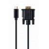 CABLEXPERT USB-C TO VGA-M ADAPTER 2M BLACK RETAIL PACK