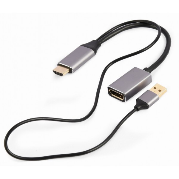 CABLEXPERT ACTIVE 4K HDMI MALE TO DISPLAYPORT FEMALE ADAPTER BLACK RETAIL PACK