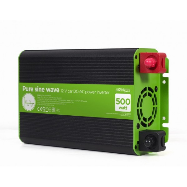 ENERGENIE 12V PURE SINE WAVE CAR DC-AC POWER INVERTER 500W