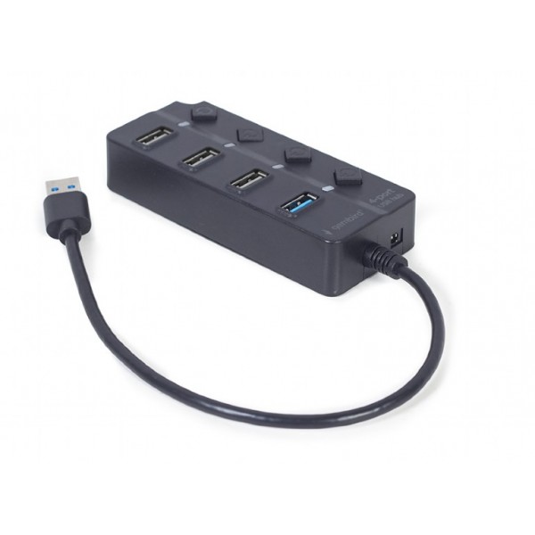 GEMBIRD 4-PORT USB HUB (1XUSB3.1+3XUSB2.0) WITH SWITCHES