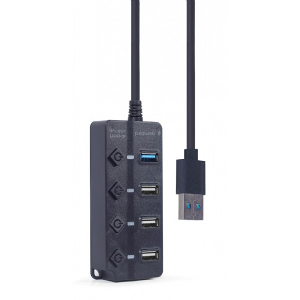 GEMBIRD 4-PORT USB HUB (1XUSB3.1+3XUSB2.0) WITH SWITCHES