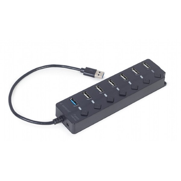 GEMBIRD 7-PORT USB HUB (1XUSB3.1+6XUSB2.0) WITH SWITCHES