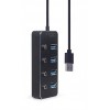 GEMBIRD USB3.1 (GEN1) POWERED 4-PORT HUB WITH SWITCHES