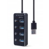 GEMBIRD USB3.1 (GEN1) POWERED 4-PORT HUB WITH SWITCHES