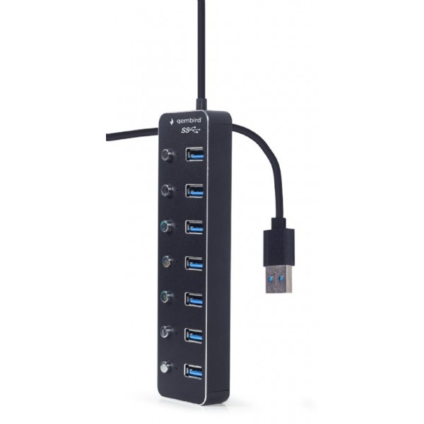 GEMBIRD 7-PORT USB3.1 (GEN1) HUB WITH SWITCHES