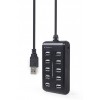 GEMBIRD 10-PORT USB 2.0 HUB BLACK