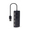 GEMBIRD 4-PORT USB 2.0 HUB WITH SWITCHES BLACK