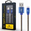 CABLEXPERT PREMIUM JEANS TYPE-C USB CABLE WITH METAL CONNECTORS 2M BLUE