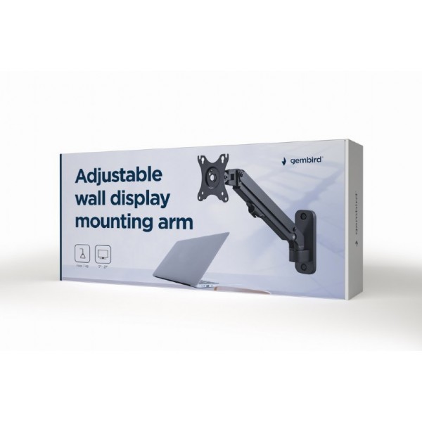 GEMBIRD ADJUSTABLE WALL DISCPLAY MOUNTING ARM UP TO 27'/7KG