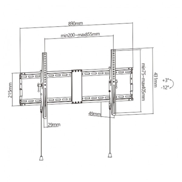 GEMBIRD TV WALL MOUNT (TILT) 43'-90'