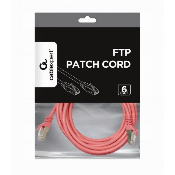 CABLEXPERT FTP CAT6 PATCH CORD PINK SHIELDED 5M