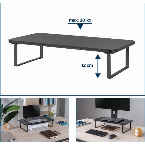 GEMBIRD RECTANGLE MONITOR STAND BLACK