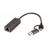 CABLEXPERT USB3.1+TYPEC GIGABIT NETWORK ADAPTER SPACE GREY