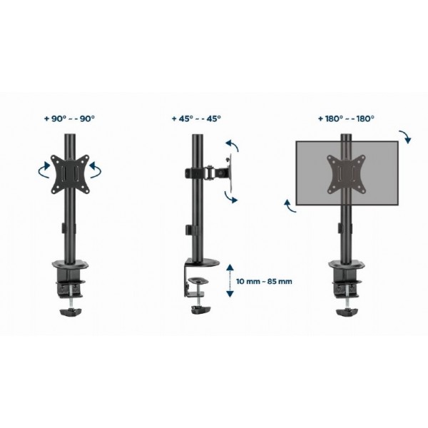 GEMBIRD DESK MOUNTED SINGLE MONITOR ARM 17'-32'