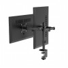 GEMBIRD ADJUSTABLE DESK MOUNTED DOUBLE MONITOR ARM 17'-32'