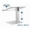 GEMBIRD HEIGHT ADJUSTABLE NOTEBOOK RISER STAND SILVER