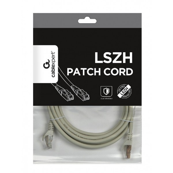 CABLEXPERT S/FTP CAT6A LSZH PATCH CORD GREY 10M