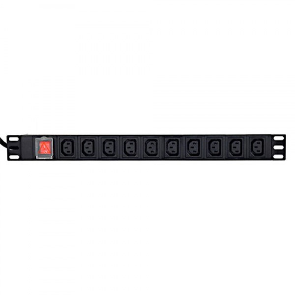 ENERGENIE POWER DISTRIBUTION UNIT (PDU), 10PCS C13 SOCKETS, 1U, 16A, C19 PLUG 2M CABLE