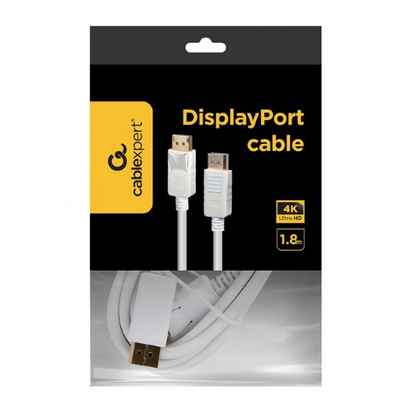 CABLEXPERT DISPLAY PORT DIGITAL INTERFACE CABLE 1,8m WHITE