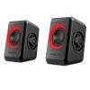 SONIC GEARS USB POWERED QUAD BASS SPEAKERS 2,0 BLACK FESTIVE RED