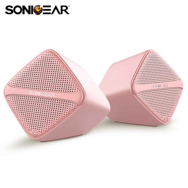 SONIC GEAR SPEAKERS USB DIGITAL AMP + MICRO DRIVER PEACH