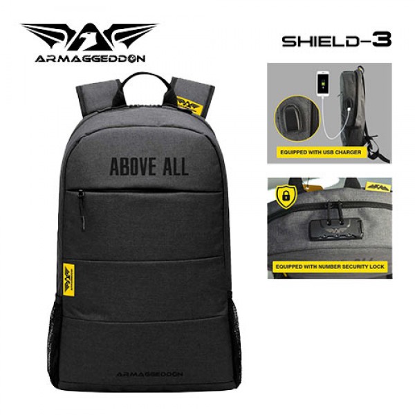 ARMAGGEDDON GAMING LAPTOP BAG 15,6' SHIELD 3 BLACK