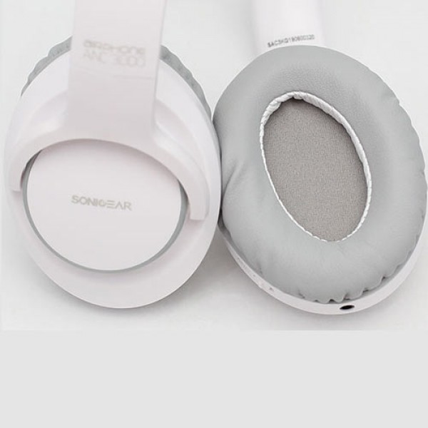 SONIC GEAR BLUETOOTH NOISE CANCEL HEADPHONES AIRPHONE ANC 3000 W.LIGHT GREY