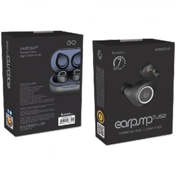 SONIC GEAR TWS 2 CLEAR AUDIO EARPUMPS BLACK