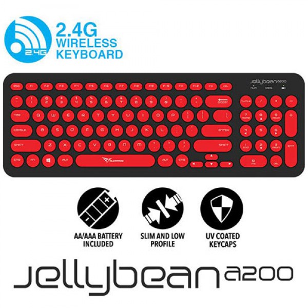 ALCATROZ WIRELESS KEYBOARD JELLYBEAN A200 B.RED