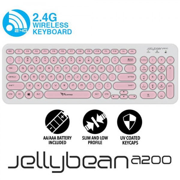 ALCATROZ WIRELESS KEYBOARD JELLYBEAN A200 W.PEACH