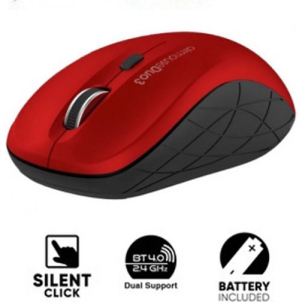 ALCATROZ BLUETOOTH 4.0/WIRELESS MOUSE DUO 3 SILENT RED