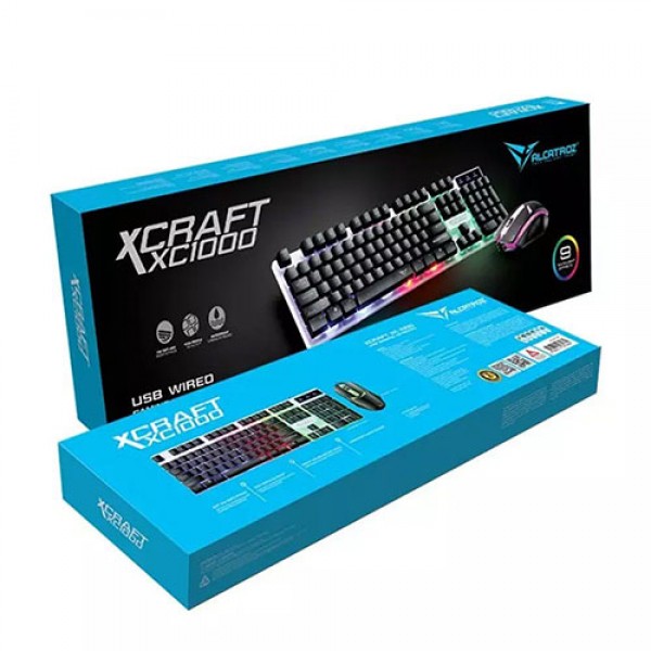 ALCATROZ RGB WATERPROOF GAMING KEYBOARD AND MOUSE X-CRAFT XC1000