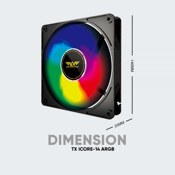 ARMAGGEDDON TRUE RGB SILENT FAN TX ICORE 14