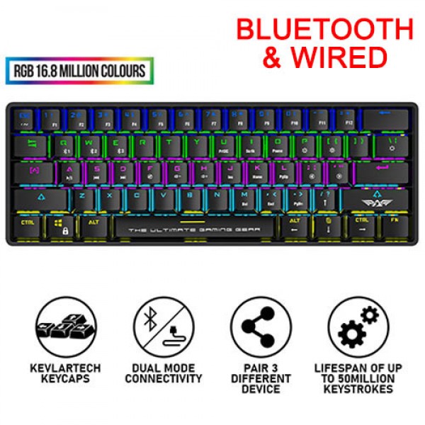 ARMAGGEDDON MECH KEYBOARD BT/WIRED STARLING BLK