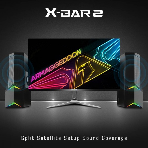 ARMAGGEDDON DETACHABLE GAMING STEREO SOUNDBAR X-BAR 2