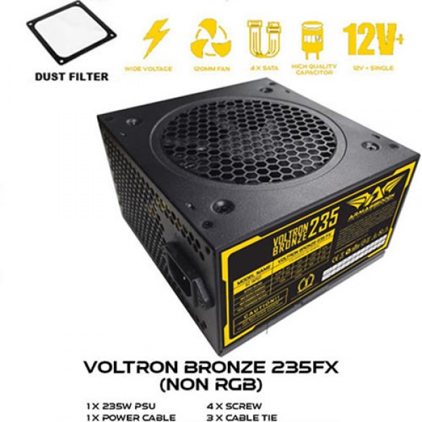 ARMAGGEDDON PSU 470W VOLTRON BRONZE 235FX NO LIGHT BULK