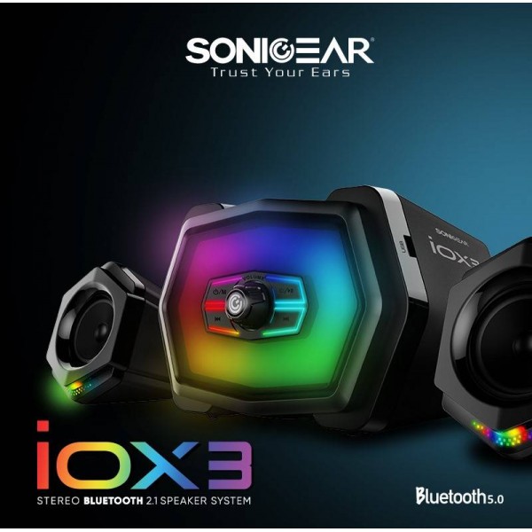 SONIC GEAR IOX 3 STEREO BLUETOOTH 2.1 SPEAKER SYSTEM