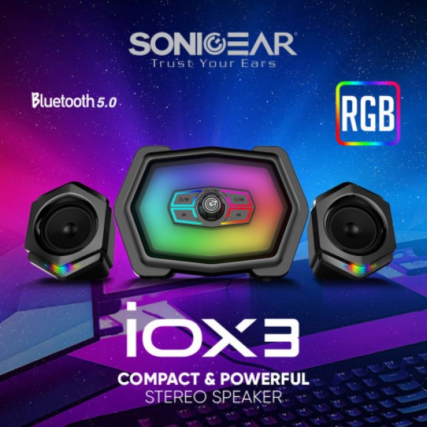 SONIC GEAR IOX 3 STEREO BLUETOOTH 2.1 SPEAKER SYSTEM