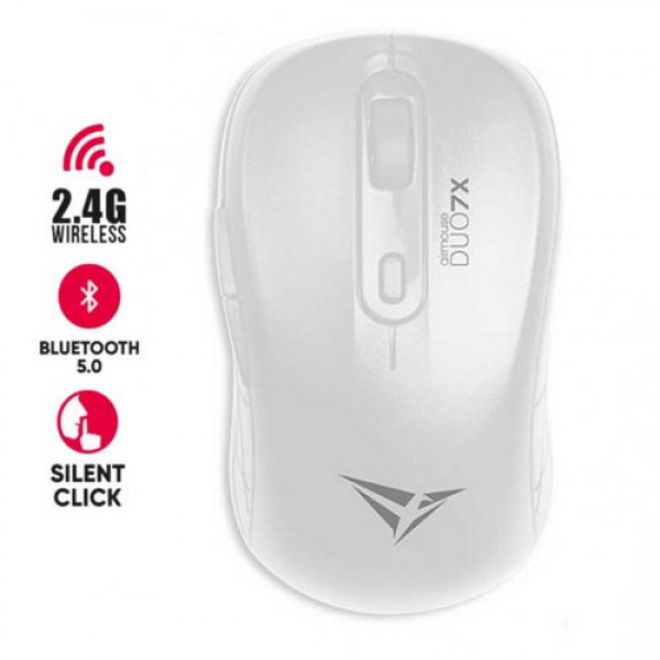 ALCATROZ SILENT AIRMOUSE DUO 7X WIRELESS/BT MOUSE WHITE