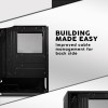 ARMAGGEDDON ATX RGB GAMING PC CASE TRON HOLO 5 BLACK