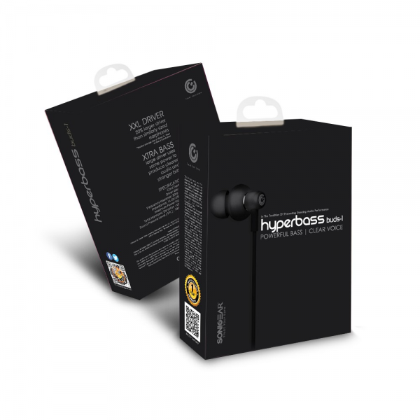 SONICGEAR EARBUDS HYPERBASS BUDS 1 BLACK