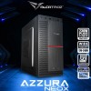 ALCATROZ MINI ATX PC CASE WITH PSU 450W AZZURA NEOX RED