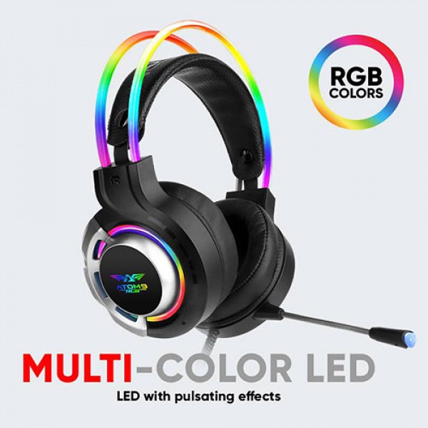 ARMAGGEDDON RGB HEADBAND GAMING STEREO HEADPHONE WITH MIC ATOM 9