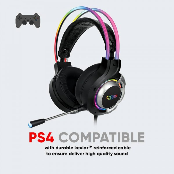 ARMAGGEDDON RGB HEADBAND GAMING STEREO HEADPHONE WITH MIC ATOM 9