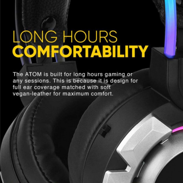 ARMAGGEDDON RGB HEADBAND GAMING STEREO HEADPHONE WITH MIC ATOM 9