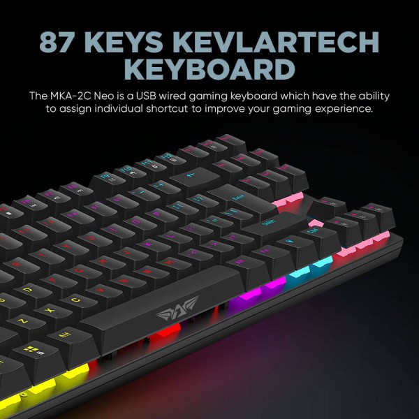 ARMAGGEDDON MECHANICAL KEYBOARD MKA-2C NEO BLACK LINEAR RED SWITCH