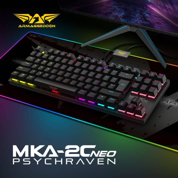 ARMAGGEDDON MECHANICAL KEYBOARD MKA-2C NEO BLACK TACTILE  BROWN SWITCH